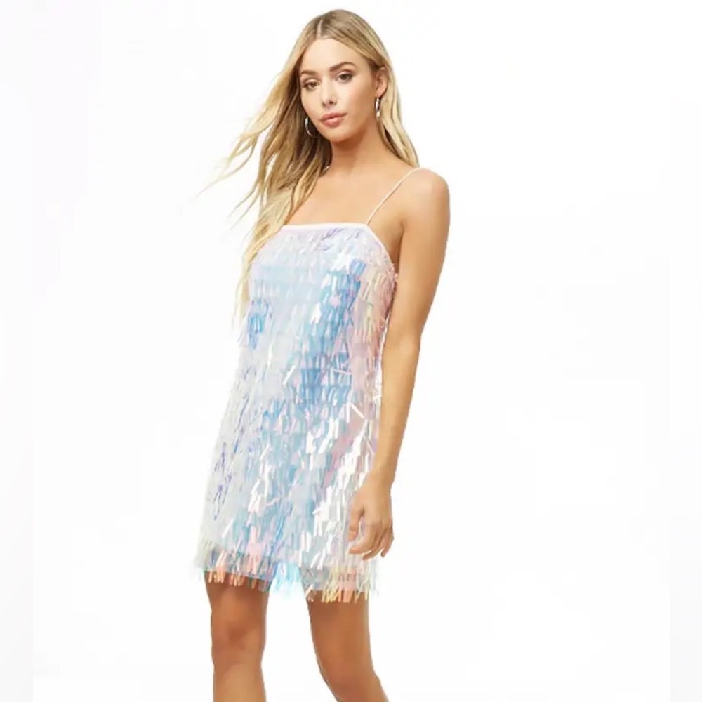 Iridescent Sequin Cami Dress